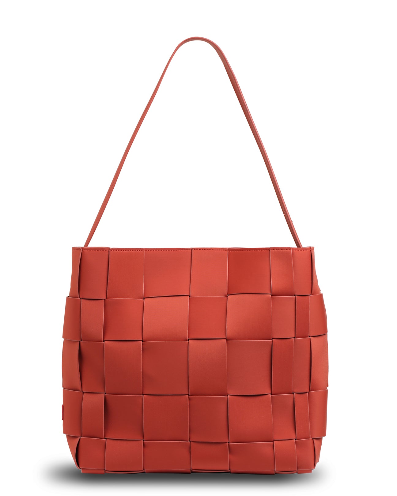 The Scarlett Bag (CHILLI RED) Woven Neoprene Everyday Shoulder Bag