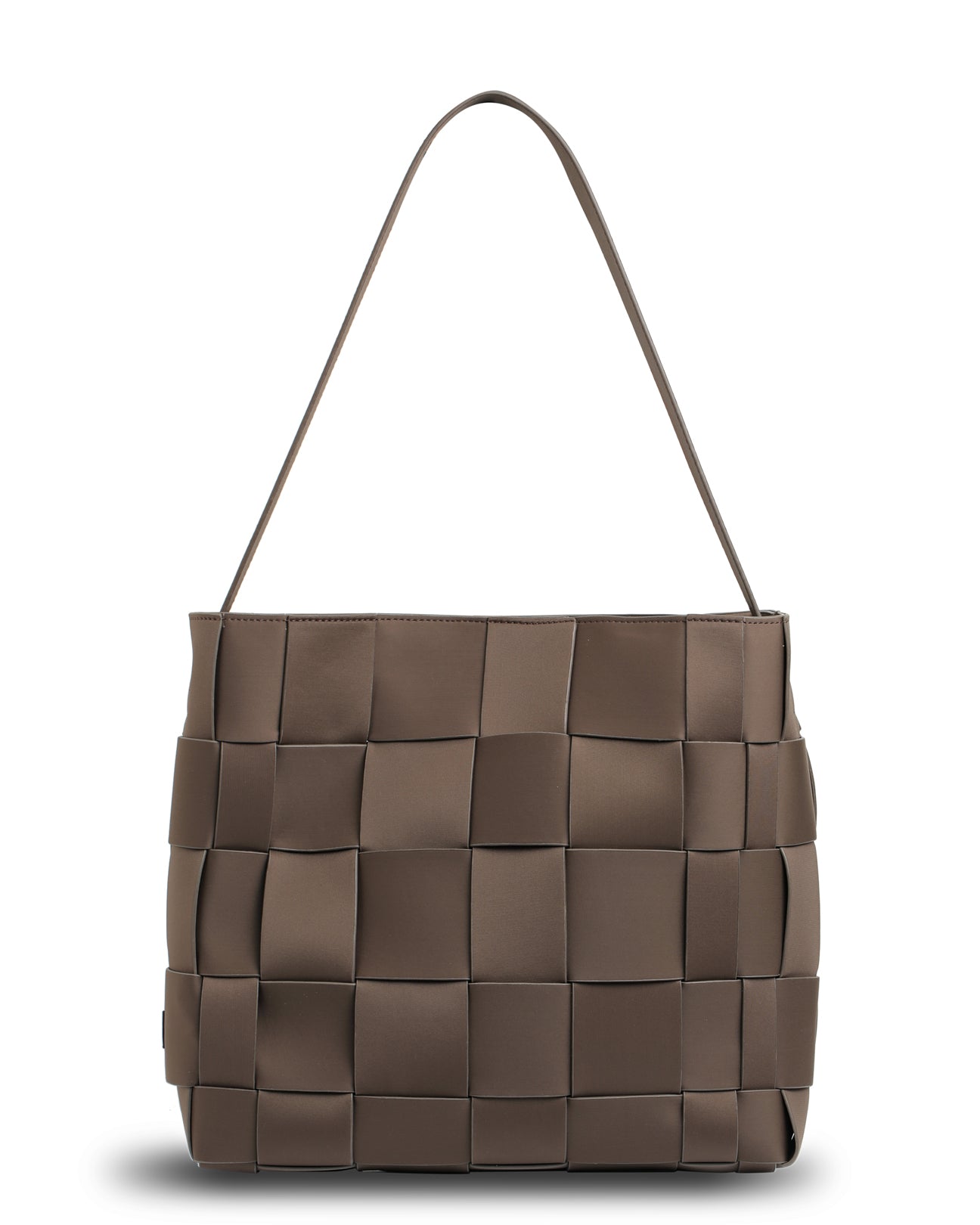 The Scarlett Bag (COCOA) Woven Neoprene Everyday Shoulder Bag