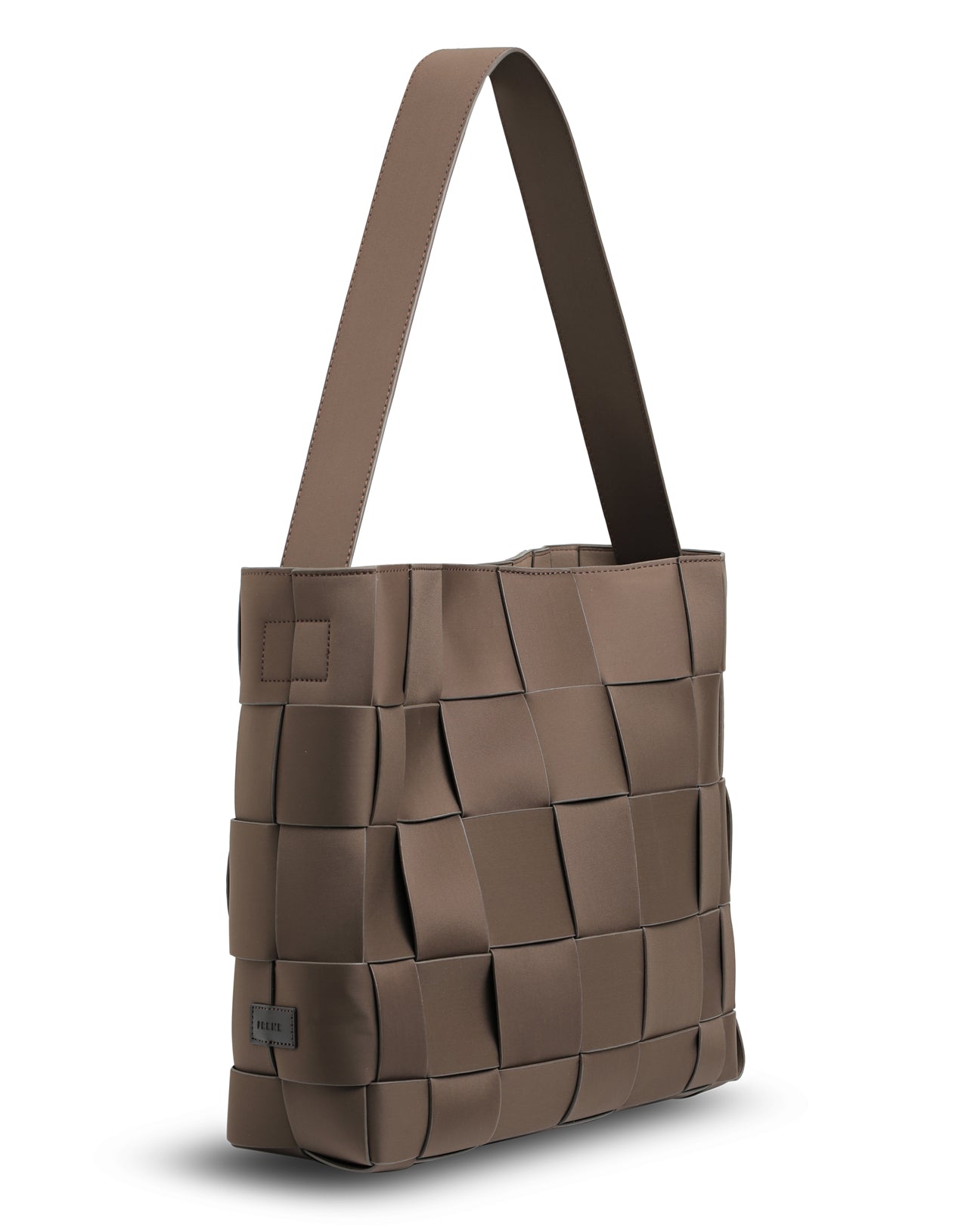 The Scarlett Bag (COCOA) Woven Neoprene Everyday Shoulder Bag